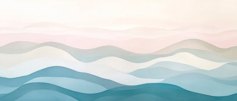 Sanfte Wellen in Pastellfarben von Poster Art Shop