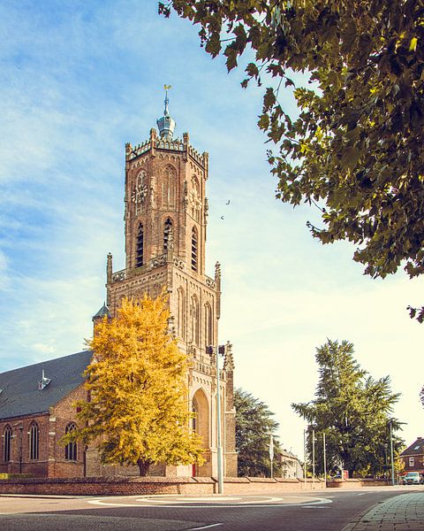 Toren van Elst met de eerste herfstkleuren van het Seizoen. van Nicky Kapel