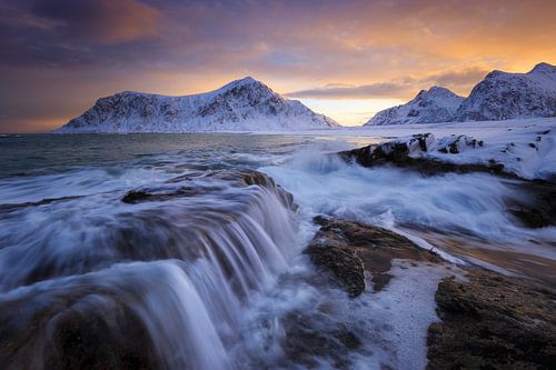 Sunrise at Skagsanden. by Sven Broeckx