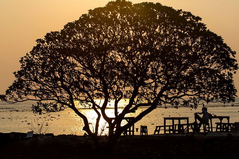 Zonsondergang op Gili Trawangan  van Willem Vernes