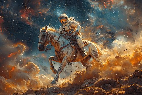 Astronaut met paard - avonturen achter de sterren voor liefhebbers van ruimtevaart en rijkunst
