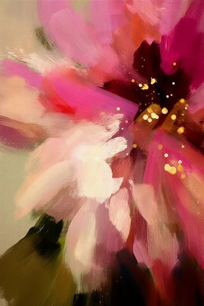 Kleurrijke abstracte tropische bloemen 2 van Floral Abstractions