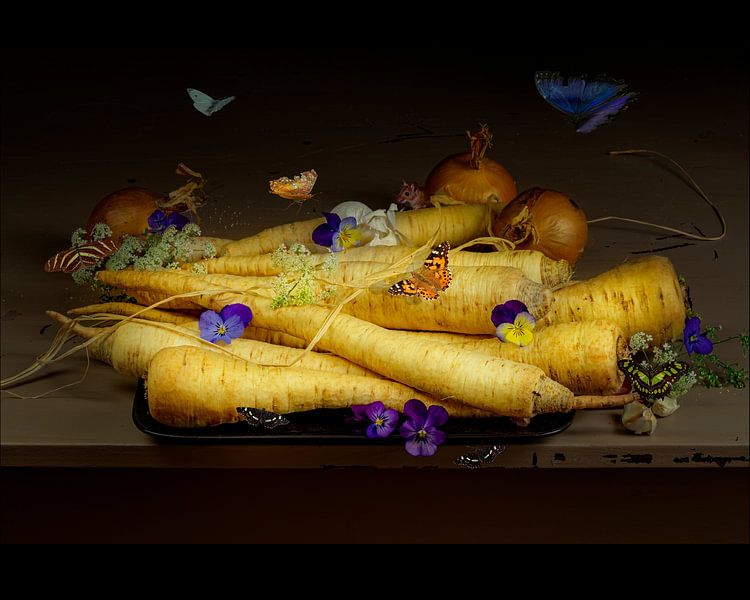 Still life 'Parsnip and Parsley root' by Willy Sengers