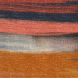Abstrakte Landschaft in Retro-Farben. Sonnenuntergang. von Abstrakte minimalistische Kunst