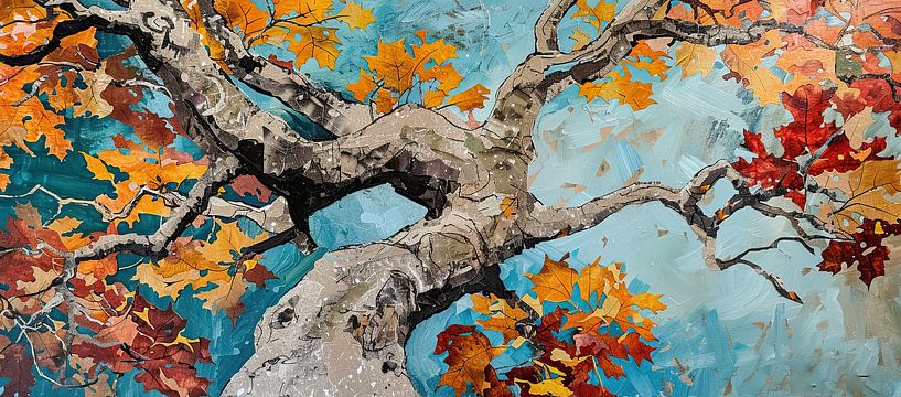 herfstboom in frisse kleuren van Bloemen Studio