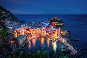 Vernazza in de Cinque Terre in Italië. van Voss Fine Art Fotografie