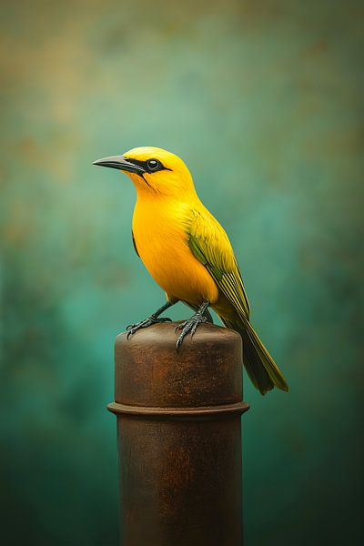 Colourful bird portrait by But First Framing