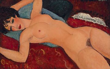 Amedeo Modigliani's Slapend naakt met open armen (Rood naakt) van Dina Dankers