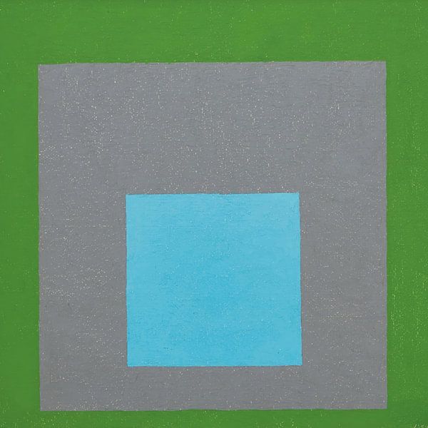 Josef Albers - Hommage an das Quadrat, grün, grau, blau, hohe Auflösung von Vivanne