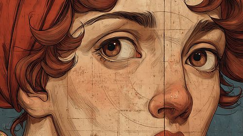 Ethereal Abstract Portrait in Surreal Oil Colors