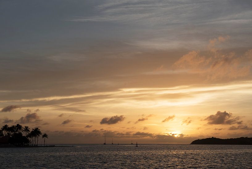 Zonsondergang in de tropen van Margot van den Berg