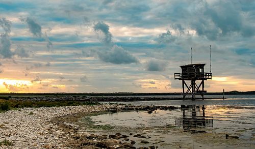 Zonsondergang duik locatie Scharendijke, Grevelingen
