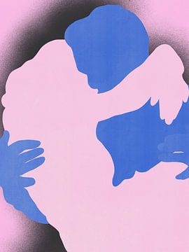Two Abstract Figures in an Embrace by Little Dean