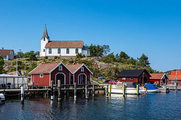 Blick auf den Ort Hamburgsund in Schweden von Rico Ködder