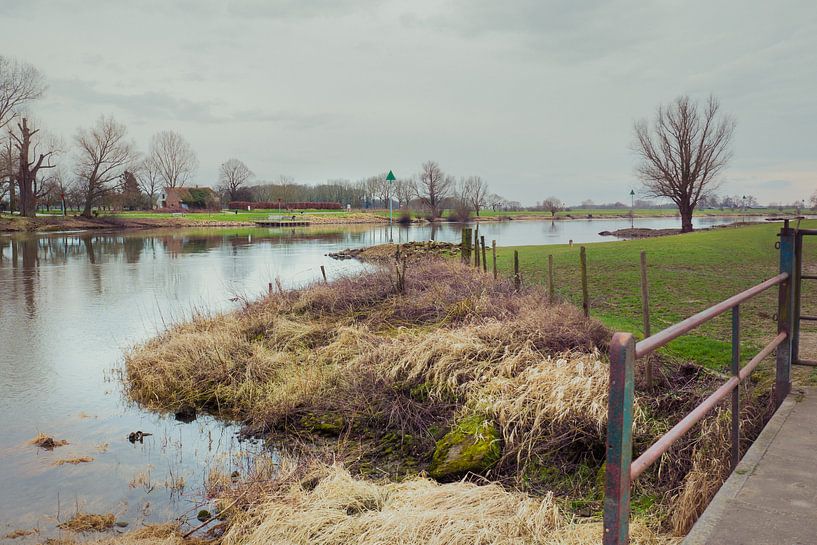 IJssel-Fähre bei Bronckhorst Gelderland von Leo Lamboo
