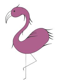 Lila Flamingo von Wandersti