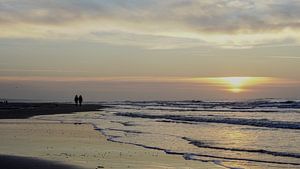 Wandeling op het strand