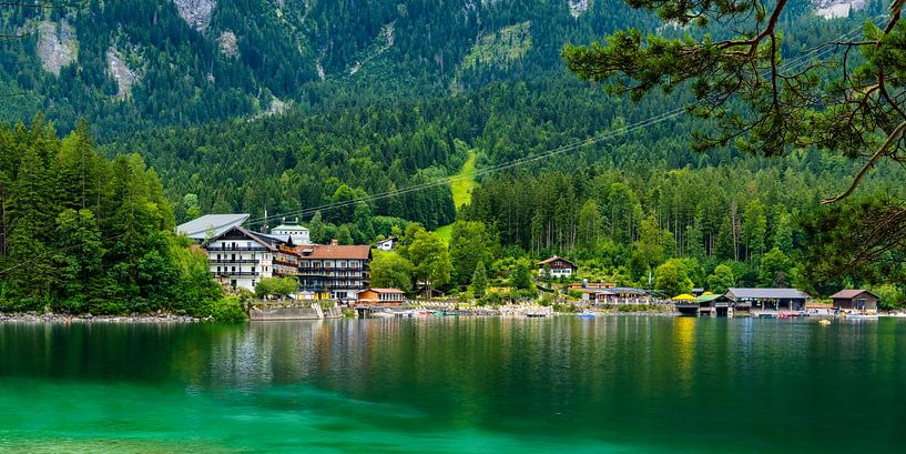 Eibsee Bavaria - Turquoise jewel of the German Alps by Photo Art Thomas Klee