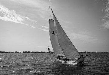 Skûtsje in full sail by Gerrit Harmen