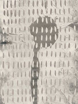 Modern abstract in wit en taupe