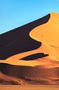 Namibië Sossusvlei duinen met schaduwspel van Jean Claude Castor thumbnail