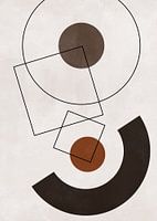 Minimalist Geometric Art with Abstract Shapes