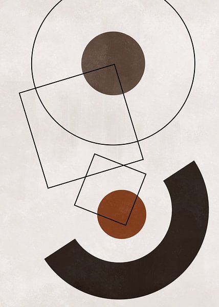 Minimalist Geometric Art with Abstract Shapes by Diana van Tankeren