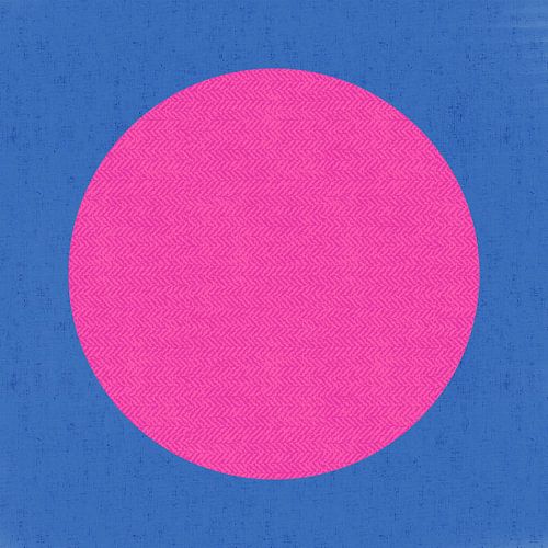 Neon kunst. Kleurrijk minimalistisch geometrisch abstract in blauw en roze