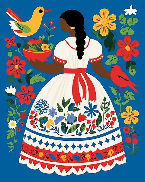 Illustrated portrait &quot;The colours of Mexico&quot; by Studio Allee
