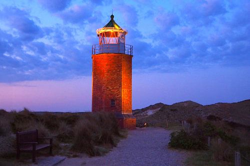Old lighthouse at blue hour