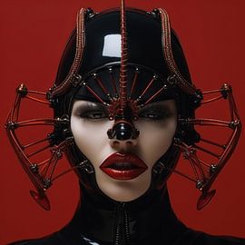 Very beautiful woman in bizarre fetish hi fashion style by Art Bizarre