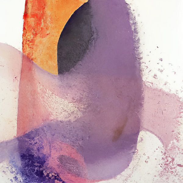 Modern abstract in purple and orange by Studio Allee