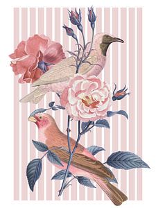 Pink Birds sur Marja van den Hurk