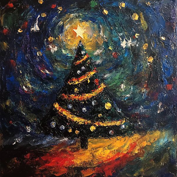 Abstracte kerstboom van TheXclusive Art