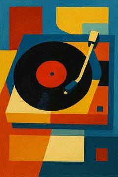 Record player illustration.