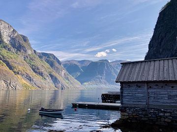 Fjord nabij Flåm, Noorwegen van Studio Hinte