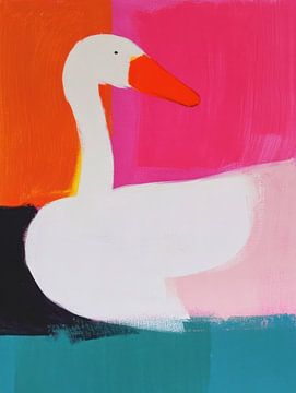 Zwaan in Kleur van Franka Poulain
