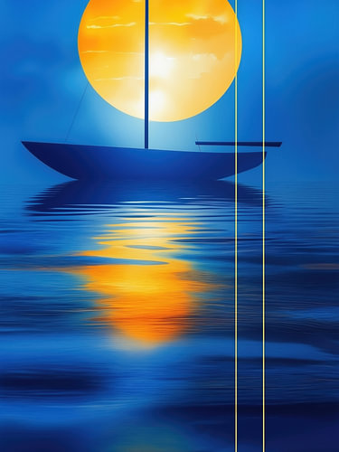 Sails in a golden circle