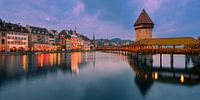 Kapellbrücke, Luzern, Schweiz von Henk Meijer Photography Miniaturansicht
