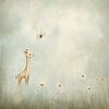 Innocent Baby Giraffe in a Pastel World by Karina Brouwer