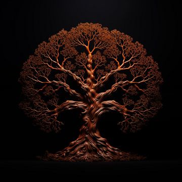 Lebensbaum orange von TheXclusive Art