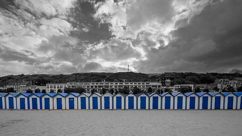 Strandhuisjes bij Boulogne sur Mer