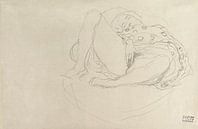 Liegender Akt mit Drapierung, Gustav Klimt (1912-1913) von Meesterlijcke Meesters Miniaturansicht