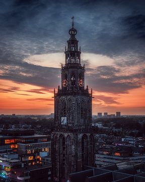 Pilotengat achter Martinitoren, Groningen stad van Harmen van der Vaart
