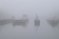 Sluis in de mist.