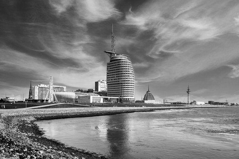 Bremerhaven Havenwelten (schwarzweiss) von Frank Herrmann