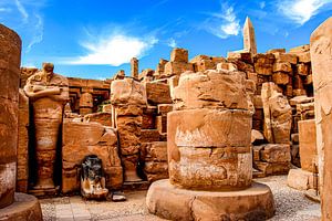 Ruinen im Tempel von Karnak in Luxor Ägypten von Dieter Walther