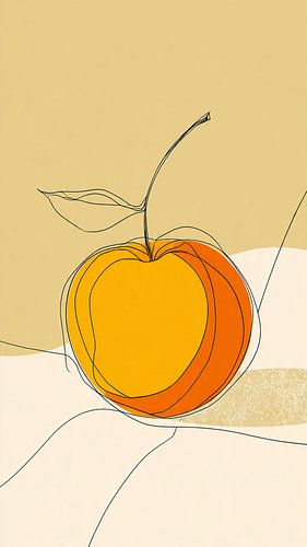 Minimalist apple illustration