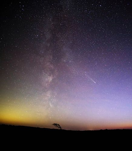 La comète Tsuchinshan/ATLAS à côté de la Voie lactée sur Bart Vastenhouw