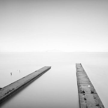 Zwei Piers im Biwa-See von Stefano Orazzini